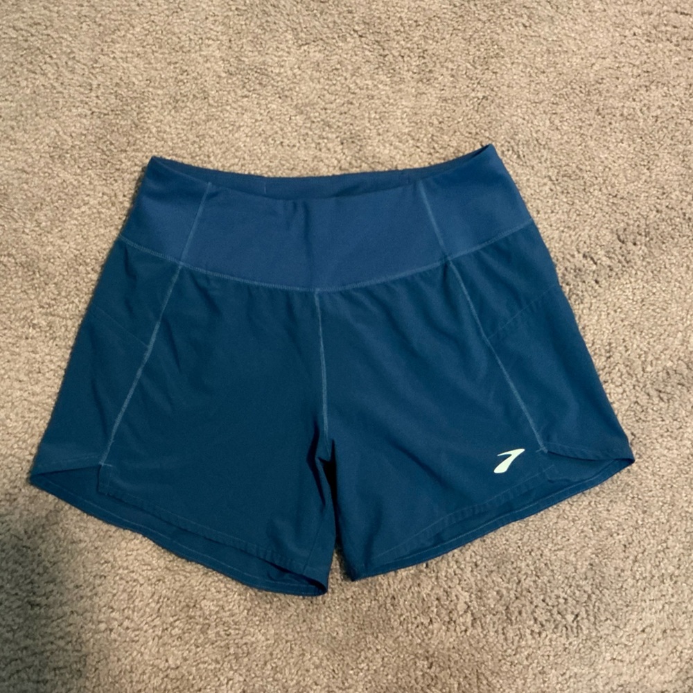 Brooks Navy Blue Athletic Running Shorts